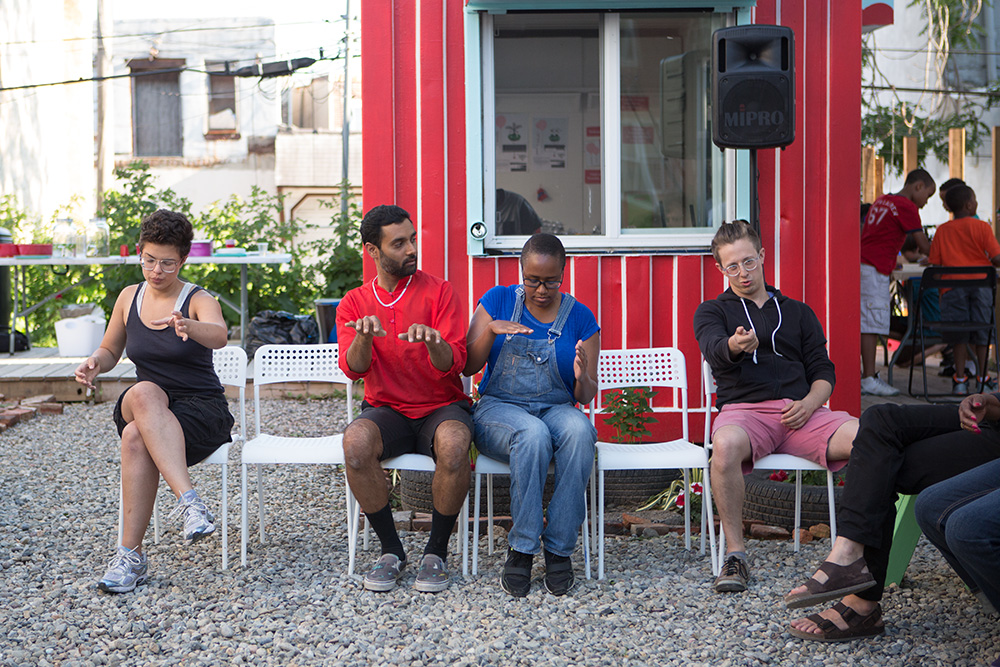 CohStra, Playgrounds, community hub, 632 Jackson Street, container, Mural Arts, action one: Sharing Knowledge